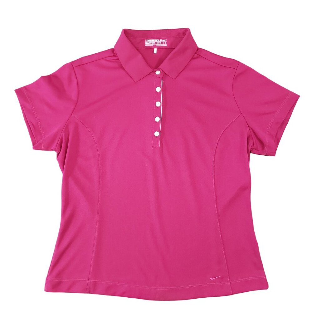 Nike Golf Pink Dri-FIT Polo Womens Large - Picture 3 of 9